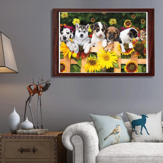 Wooden Dogs Jigsaw Puzzle Game for Adults