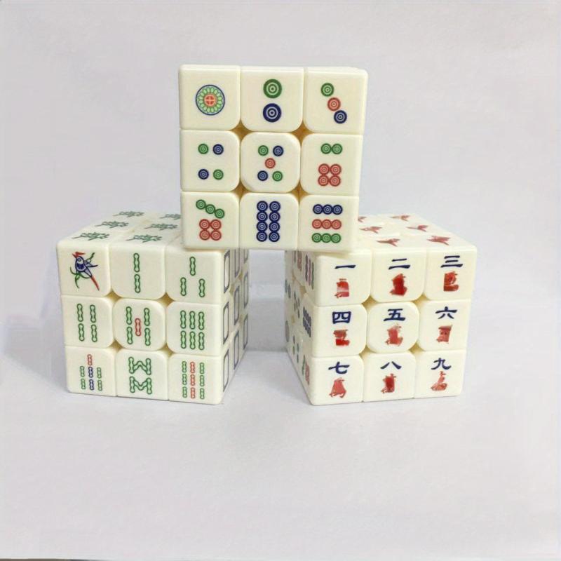 3X3 Mahjong Speed Cube 3D Relief Magic Puzzle Toy