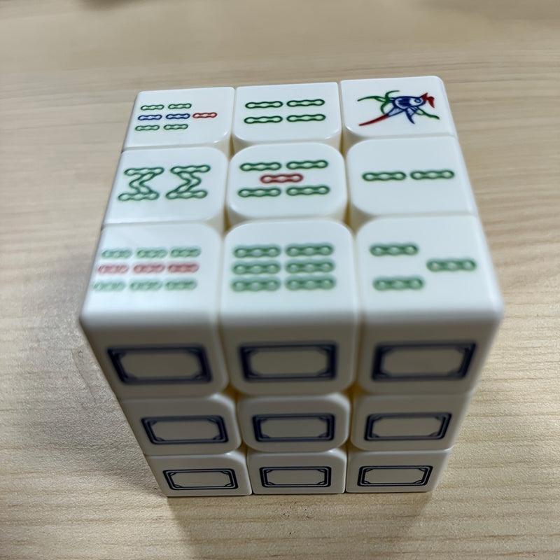 3X3 Mahjong Speed Cube 3D Relief Magic Puzzle Toy