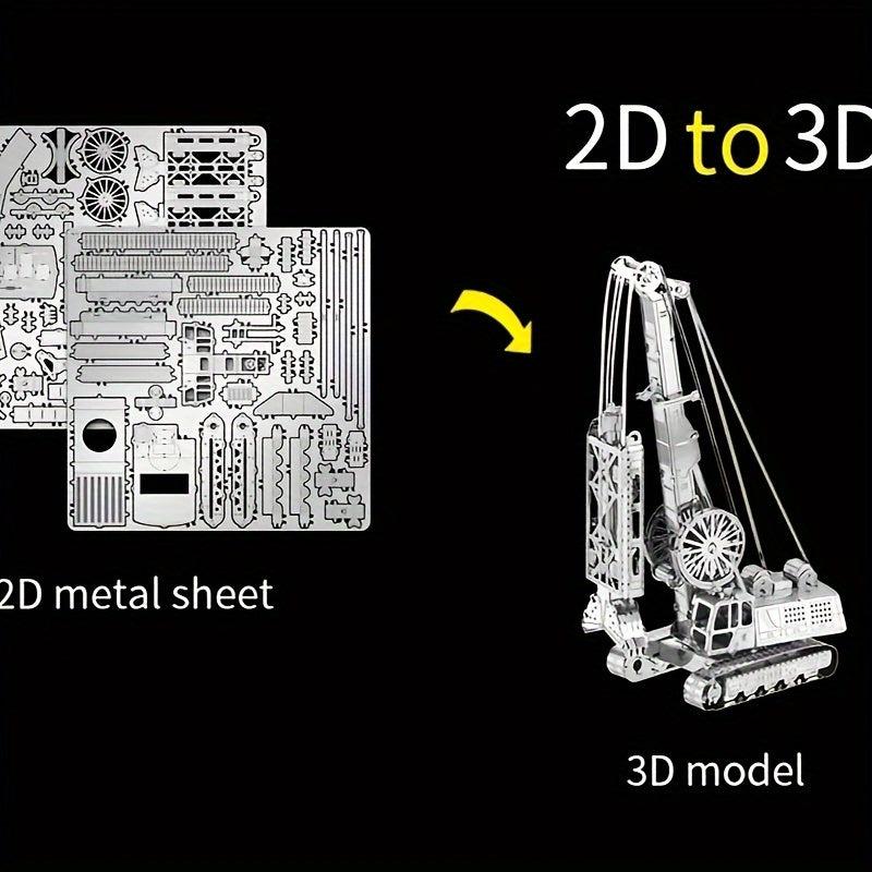 DIY 3D Metal Assembly Stainless Steel Puzzle Diaphragm Wall Grab Model