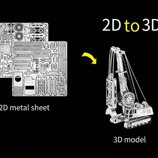 DIY 3D Metal Assembly Stainless Steel Puzzle Diaphragm Wall Grab Model