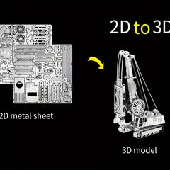 DIY 3D Metal Assembly Stainless Steel Puzzle Diaphragm Wall Grab Model