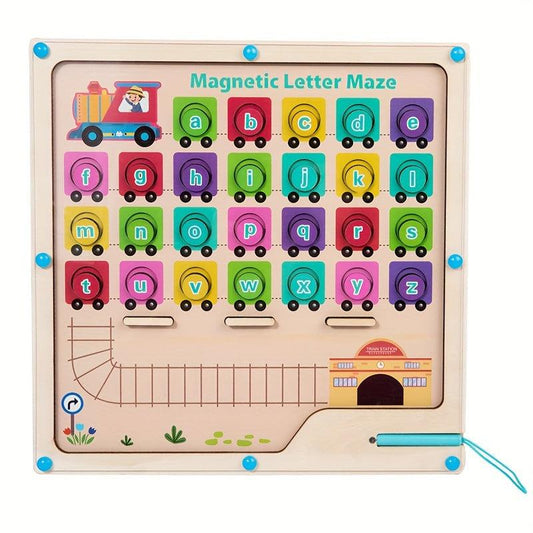 Wooden Magnetic Letter Matching Board Educational Toy