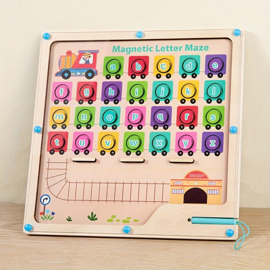 Wooden Magnetic Letter Matching Board Educational Toy