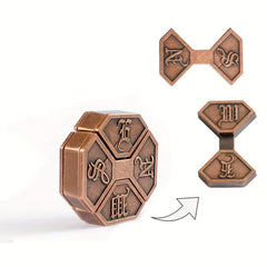 3D Unlocking Interlocking Puzzle Set Metal Hole Lock Adult Educational Toy