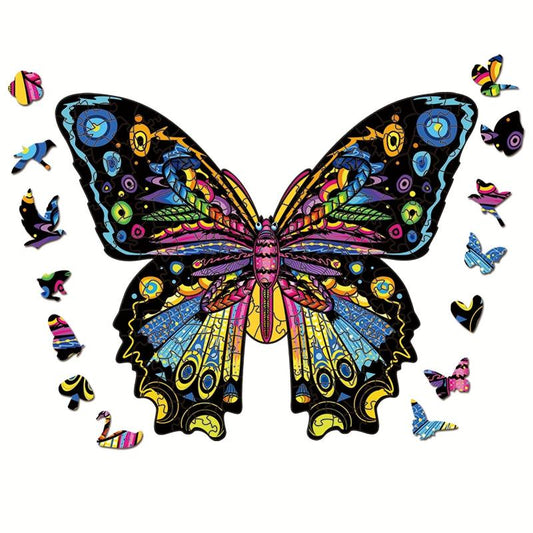 Butterfly Wooden Jigsaw Puzzle Irregular Animal Puzzle Gift Boxed