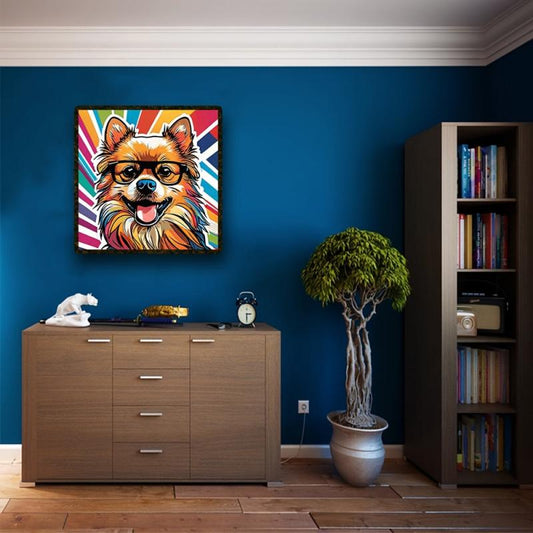 Puppy Wooden Jigsaw Puzzle with Glasses - Christmas Gift