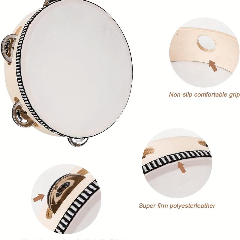 Lightweight Handheld Tambourine for Teachers, Students & Performers