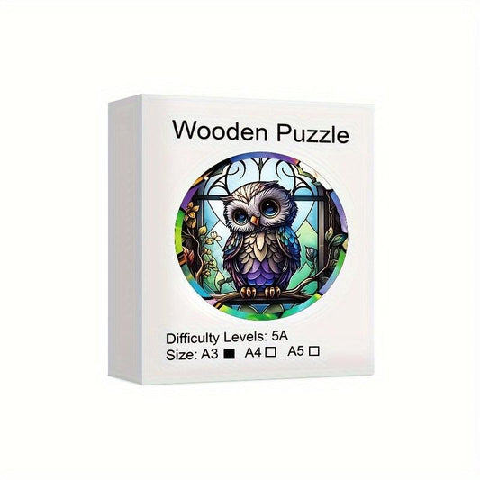 Owl Wooden Jigsaw Puzzle High Irregular Shape Animal Party Game
