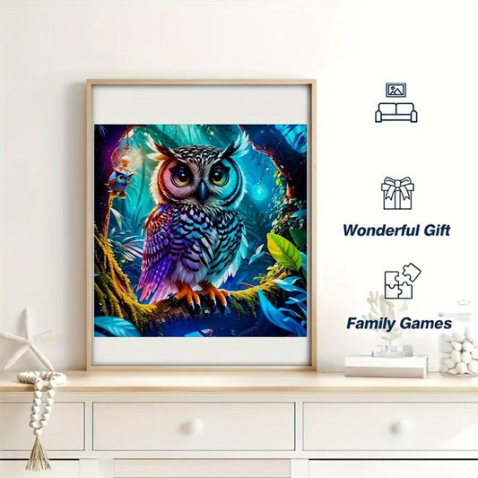 Colorful Owl Puzzle Irregular Wooden Brain Teaser Toy