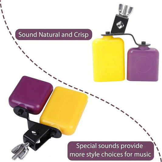 Plastic Cow Bell Jam Block Double Sambago Bell