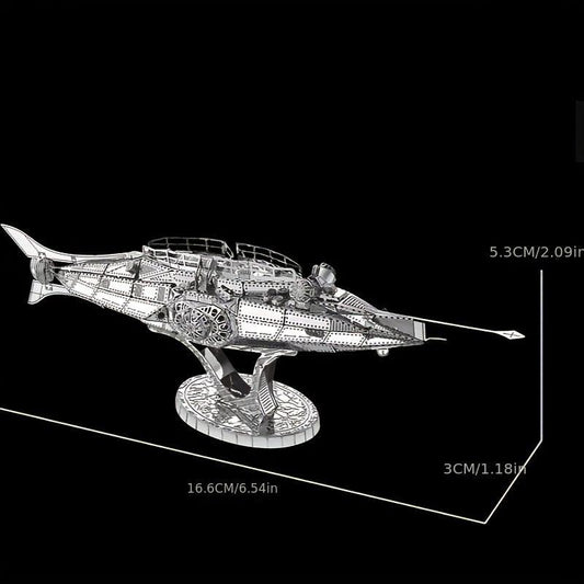Stainless Steel Metal Puzzle Parrot Submarine Boat Model