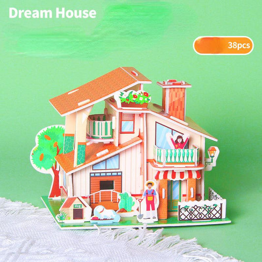 House Stereo DIY Puzzle Paper for Children