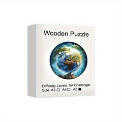 Animal Shaped Wooden Jigsaw Puzzle - Unique Irregular Earth Puzzle