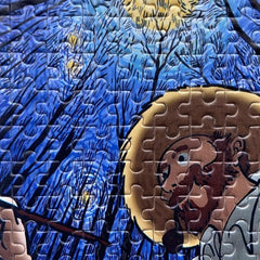 Painter Under The Stars Mini Test Tube Jigsaw Puzzle Painting Puzzle