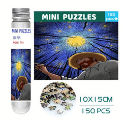 Painter Under The Stars Mini Test Tube Jigsaw Puzzle Painting Puzzle
