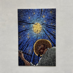 Painter Under The Stars Mini Test Tube Jigsaw Puzzle Painting Puzzle