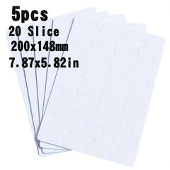 5 Sublimation Blank Pearlescent Puzzles DIY Heat Press Printing