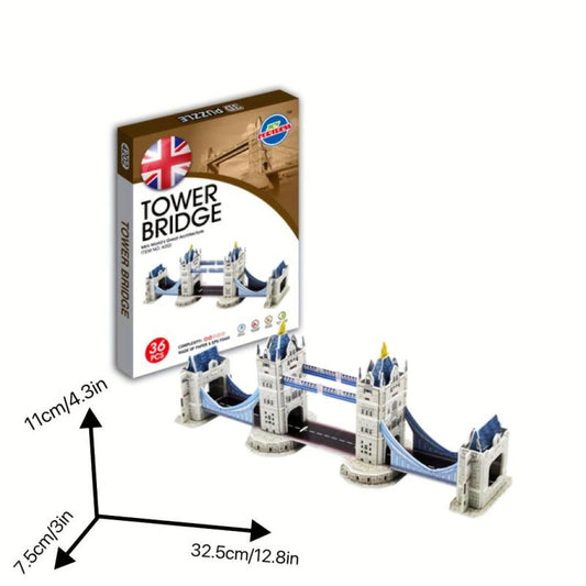 3D Puzzle Landmarks Tower Bridge Burj Al Arab Holland Windmill Dome of the Rock