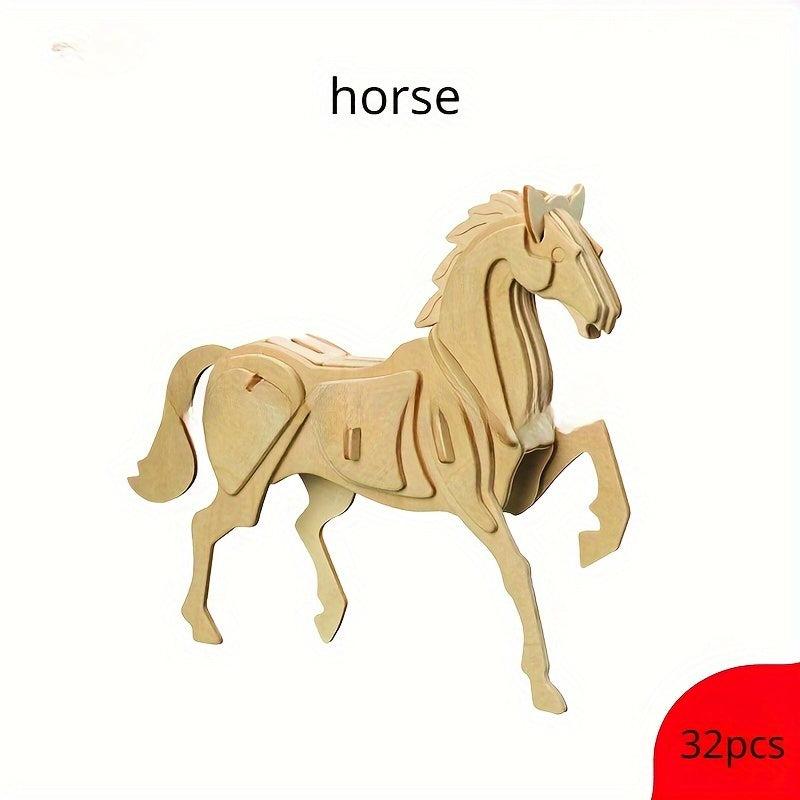 Wooden Dinosaur Puzzle for Early Childhood Education