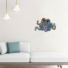 Colorful Octopus Pattern Wooden Wall Puzzle Decoration