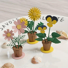 3D Flowerpot Jigsaw Puzzle Model Building Kit Educational Toys
