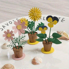 3D Flowerpot Jigsaw Puzzle Model Building Kit Educational Toys