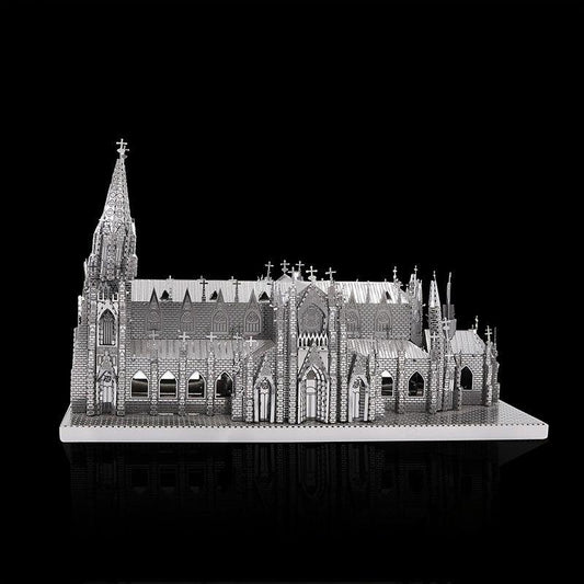 3D Metal Jigsaw Puzzle St Patrick's Cathedral Model DIY Kit