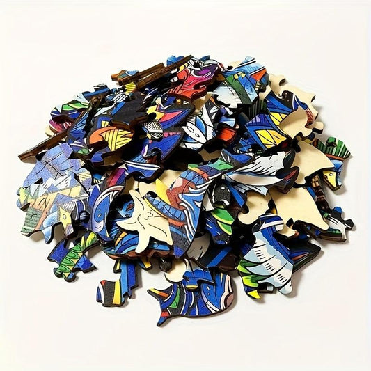 Funny Wooden Elephant Puzzle - Creative Jigsaw for Adults