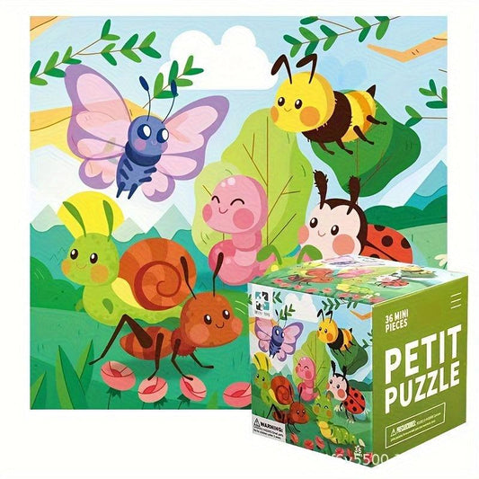 36pc Paper Mini Puzzle Educational Toy Birthday Gift English
