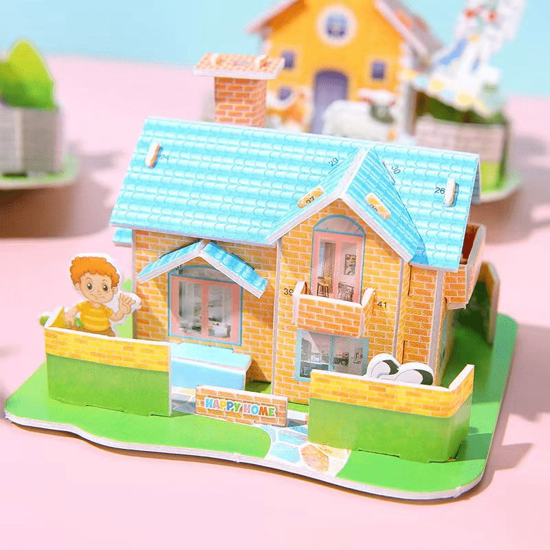 Fun DIY 3D House Puzzles for Kids