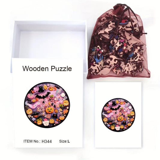 Wooden Christmas Puzzle Gift Box Irregular Shape