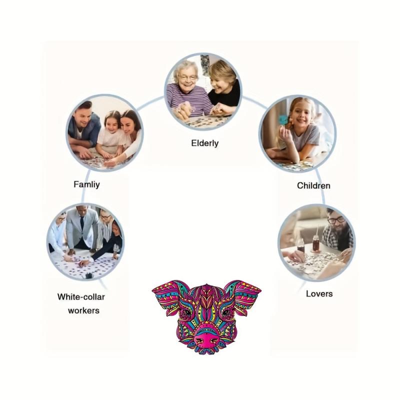 Wooden Puzzle Piggy Advanced Player Game