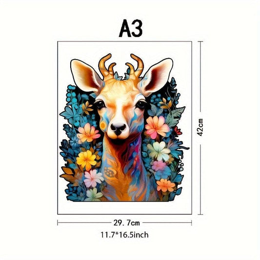 Deer Wooden Puzzle Special Shapes Adult Birthday Games