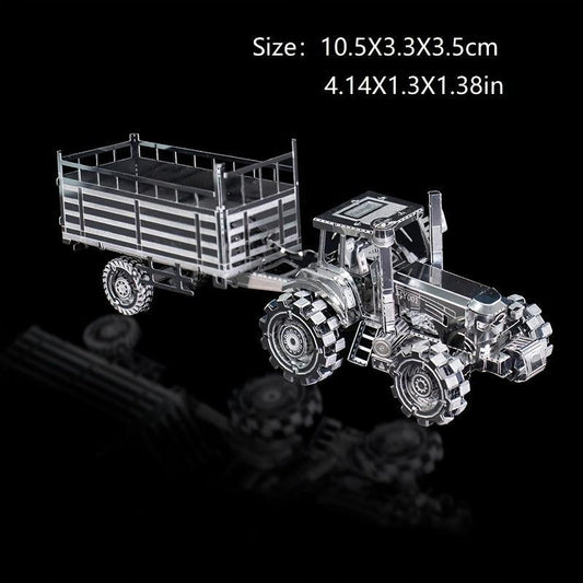 Metal 3D Puzzle DIY Engineering Vehicle Tractor Harvester Sugarcane