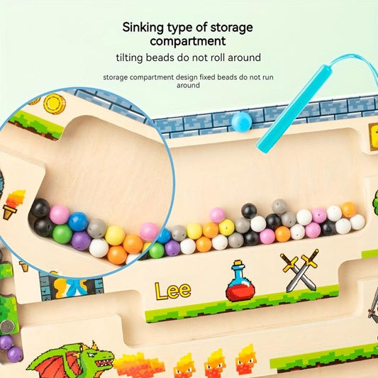 Magnetic Number Maze Montessori Puzzle Activity Board Educational Counting Game