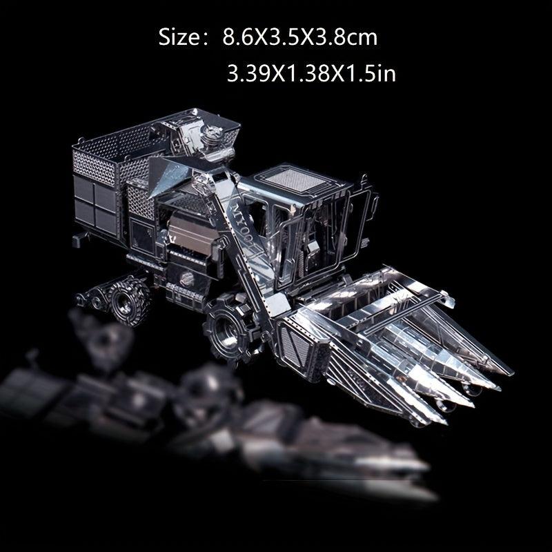 Metal Glue 3D Puzzle Tractor Corn Wheat Sugarcane Harvester Model