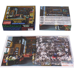 MaxRenard 1000-Piece Puzzle for Adults - Cognoscenti Room with Pictures