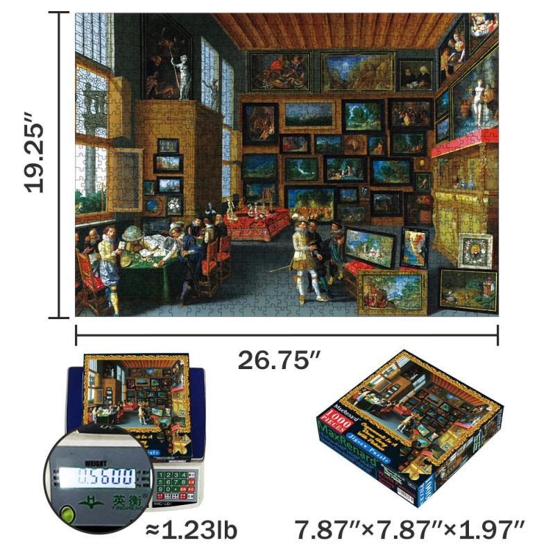 MaxRenard 1000-Piece Puzzle for Adults - Cognoscenti Room with Pictures