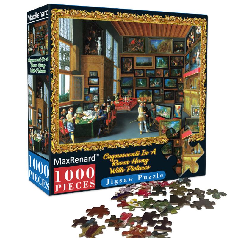 MaxRenard 1000-Piece Puzzle for Adults - Cognoscenti Room with Pictures