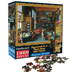 MaxRenard 1000-Piece Puzzle for Adults - Cognoscenti Room with Pictures