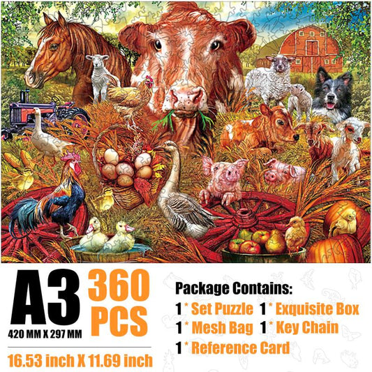 Animal Farm Wood Puzzle Educational Toy