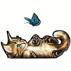 Montessori Wooden Cat Puzzle in Wooden Box