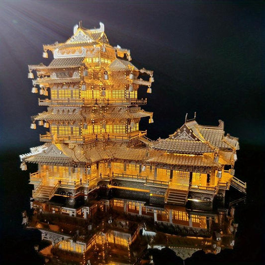 Yuejiang Tower 3D Metal Puzzle DIY Model Jigsaw Toy