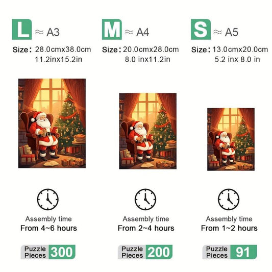 Christmas Puzzle Santa Claus Holiday Entertainment Difficult