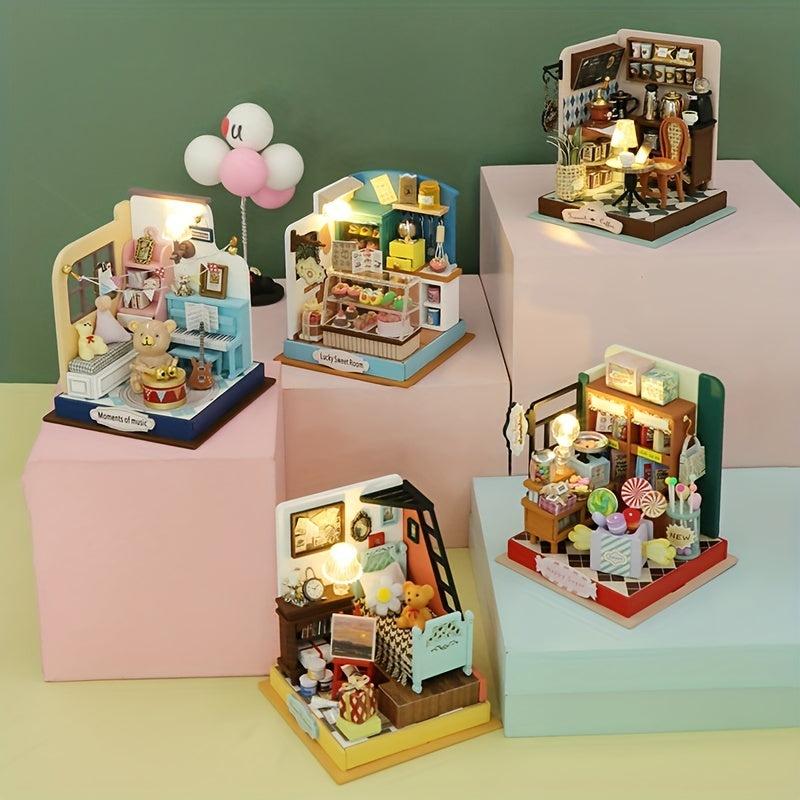 DIY Mini House 3D Puzzle Model Non-Mason Version