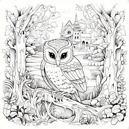 Thickened Paper Enchanted Forest Coloring Book