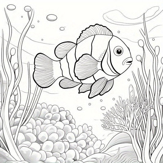 22pcs Fantasy Underwater World Coloring Book - Halloween Christmas Holiday Party