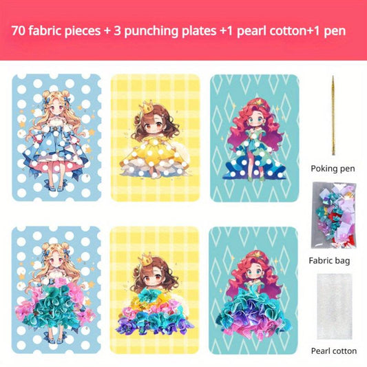 DIY Princess Mosaic Art Set with 500 Fabric Pieces