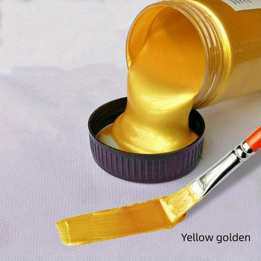 100ml Metallic Acrylic Paint Waterproof Fade Proof for DIY Hand Clothes